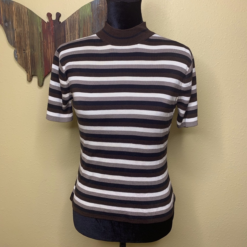 Banana Republic Mock Turtleneck Silk Top